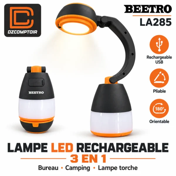 Lampe LED rechargeable 3 en 1 BEETRO LA285