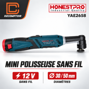 Mini polisseuse de détail sans fil HONESTPRO YAE2658 — 12 V, Ø 30/50 mm