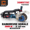 Rainureuse murale HONESTPRO YAE4522 — Brushless, 3900 W, Ø 133 mm