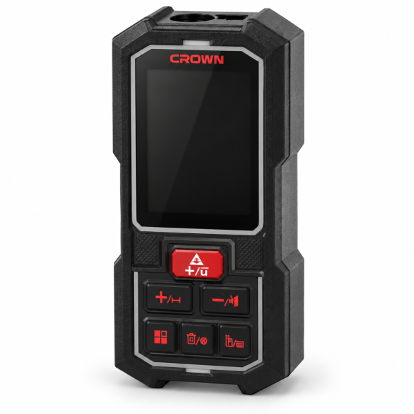 Télémètre laser numérique CROWN CT44190 60 m sur fond blanc
