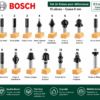Profils des 15 fraises BOSCH pour défonceuse à queue de 8 mm
