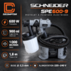 SCHNEIDER SPE600-9 – caractéristiques 600 W, réservoir 900 ml et débit 1000 ml/min