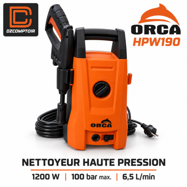 Nettoyeur haute pression ORCA HPW190 Nettoyeur haute pression ORCA HPW190 1200 W 100 bar maximum
