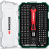Coffret ouvert PARKSIDE 115 pièces avec tournevis à cliquet et embouts