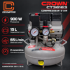 CROWN CT36163 – cuve 15 L, 900 W et débit de sortie 65 L/min à la pression maximale
