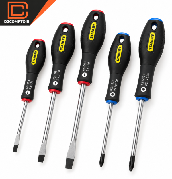 Jeu de 6 tournevis STANLEY FatMax – Plats et Pozidriv – 0-65-428
